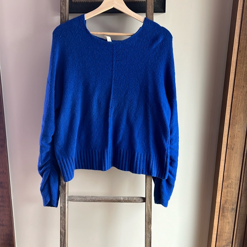 Moth by Anthropologie Blue Hooded Sweater